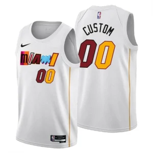 Miami Heat Active Player Custom 2022 23 White City Edition Stitched