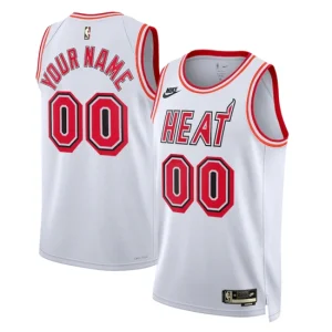 Miami Heat Active Player Custom White Classic Edition Stitched