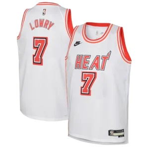 Miami Heat Nike Classic Edition Swingman Jersey - Custom - White - Kyle Lowry - Youth