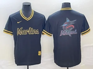 Miami Marlins Navy Yellow Jersey