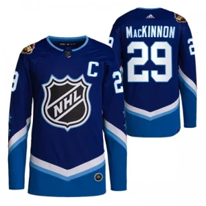 Miesten Colorado Avalanche Pelipaita Nathan MacKinnon 29 2022 NHL All-Star Blue Authentic