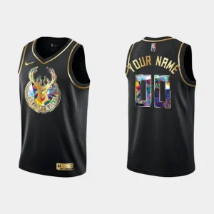 Milwaukee Bucks 2021-22 Black Golden Edition 75th Anniversary Diamond Swingman