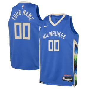 Milwaukee Bucks Nike City Edition Swingman Jersey 2022-23 - Custom - Youth