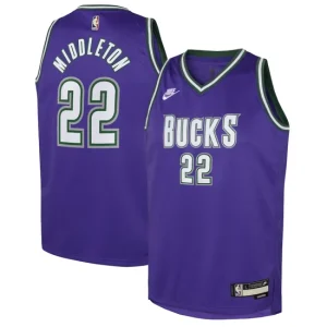 Milwaukee Bucks Nike Classic Edition Swingman Jersey - Purple - Khris Middleton - Youth