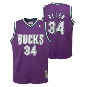 Milwaukee Bucks Ray Allen 1996-97 Hardwood Classics Swingman Jersey - Fir - Youth