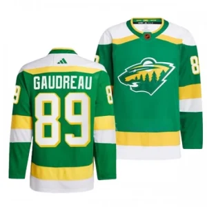 Minnesota Wild Frederick Gaudreau 89 2022-23 Geen Reverse Retro 2.0 Authentic - Men