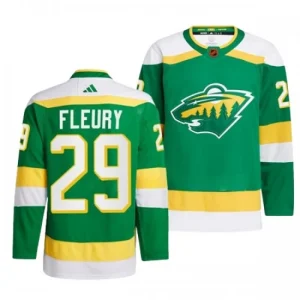 Minnesota Wild Marc Andre Fleury 29 2022-23 Geen Reverse Retro 2.0 Authentic - Men