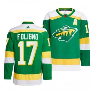 Minnesota Wild Marcus Foligno 17 2022-23 Geen Reverse Retro 2.0 Authentic - Men