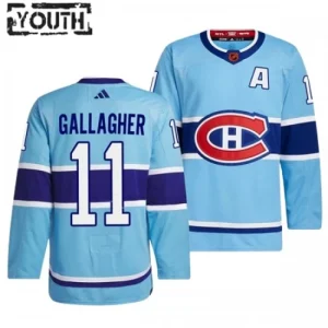 Montreal Canadiens Brendan Gallagher 11 2022-23 Blue Reverse Retro 2.0 Authentic - Kids