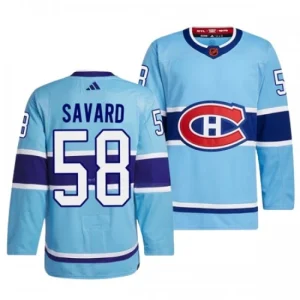 Montreal Canadiens David Savard 58 2022-23 Blue Reverse Retro 2.0 Authentic - Men