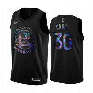 NBA Golden State Warriors Stephen Curry 30 Iridescent HWC Collection Swingman - Mens