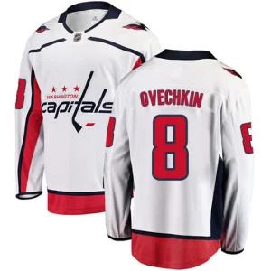 NHL Alex Ovechkin Breakaway Mens White - Fanatics Branded Washington Capitals 8 Away