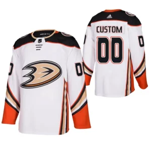 NHL Anaheim Ducks Customized Away White Authentic