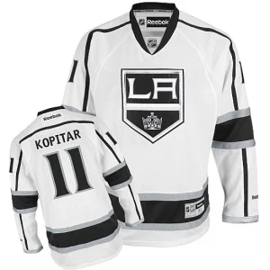 NHL Anze Kopitar Authentic Mens White - Reebok Los Angeles Kings 11 Away