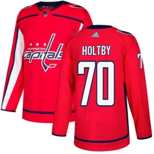 NHL Braden Holtby Authentic Mens Red - Washington Capitals 70 Home