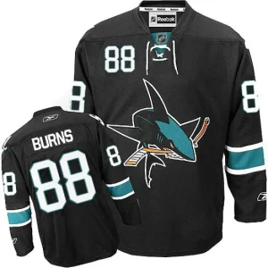 NHL Brent Burns Authentic Mens Black - Reebok San Jose Sharks 88 Third