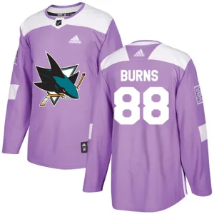 NHL Brent Burns Authentic Mens Purple - San Jose Sharks 88 Fights Cancer Practice