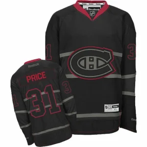 NHL Carey Price Authentic Mens Black Ice - Reebok Montreal Canadiens 31