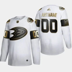 NHL Custom Jersey Anaheim Ducks White Golden Edition Limited