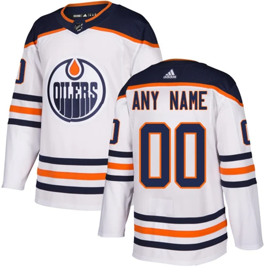 NHL Edmonton Oilers Customized Away White Authentic