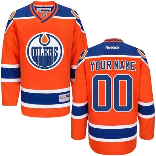 NHL Edmonton Oilers Customized Reebok Third Orange Authentic