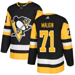 NHL Evgeni Malkin Authentic Mens Black - Pittsburgh Penguins 71 Home