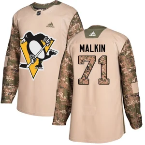 NHL Evgeni Malkin Authentic Mens Camo - Pittsburgh Penguins 71 Veterans Day Practice