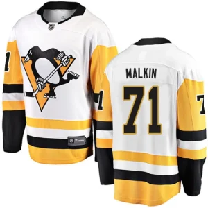 NHL Evgeni Malkin Breakaway Mens White - Fanatics Branded Pittsburgh Penguins 71 Away