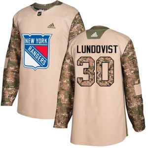 NHL Henrik Lundqvist Authentic Mens Camo - New York Rangers 30 Veterans Day Practice