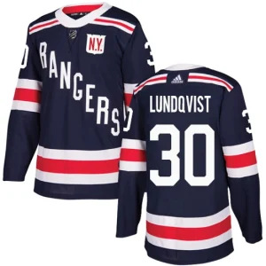 NHL Henrik Lundqvist Authentic Mens Navy Blue - New York Rangers 30 2018 Winter Classic