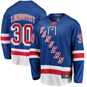 NHL Henrik Lundqvist Breakaway Mens Royal Blue - Fanatics Branded New York Rangers 30 Home