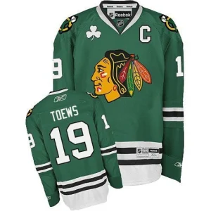 NHL Jonathan Toews Authentic Mens Green - Reebok Chicago Blackhawks 19