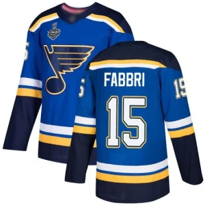 NHL Mens St. Louis Blues 15 Robby Fabbri Blue Home 2019 Stanley Cup