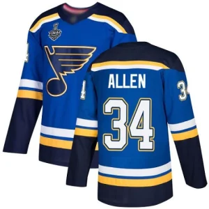 NHL Mens St. Louis Blues 34 Jake Allen Blue Home 2019 Stanley Cup