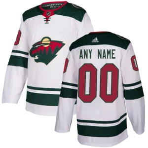 NHL Minnesota Wild Customized Away White Authentic