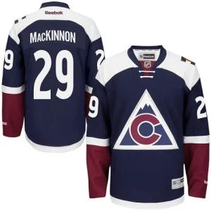 NHL Nathan MacKinnon Authentic Mens Blue - Reebok Colorado Avalanche 29 Third