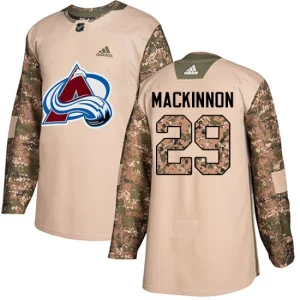 NHL Nathan MacKinnon Authentic Mens Camo - Colorado Avalanche 29 Veterans Day Practice