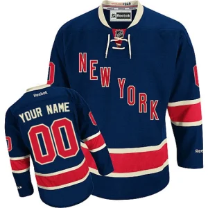 NHL New York Rangers Customized Reebok Third Navy Blue Authentic