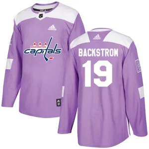 NHL Nicklas Backstrom Authentic Mens Purple - Washington Capitals 19 Fights Cancer Practice