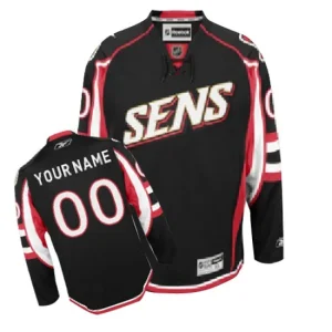 NHL Ottawa Senators Customized Reebok Third Black Authentic