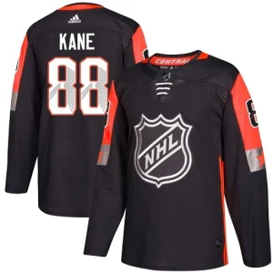 NHL Patrick Kane Authentic Mens Black - Chicago Blackhawks 88 2018 All-Star Central Division