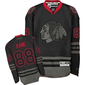 NHL Patrick Kane Authentic Mens Black Ice - Reebok Chicago Blackhawks 88