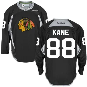 NHL Patrick Kane Authentic Mens Black - Reebok Chicago Blackhawks 88 Practice