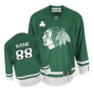 NHL Patrick Kane Authentic Mens Green - Reebok Chicago Blackhawks 88 St Pattys Day