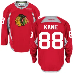 NHL Patrick Kane Authentic Mens Red - Reebok Chicago Blackhawks 88 Practice