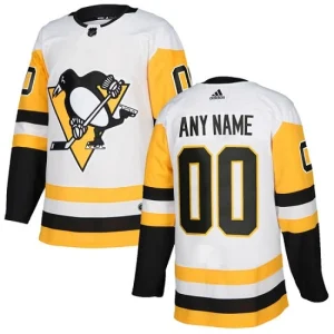 NHL Pittsburgh Penguins Customized Away White Authentic