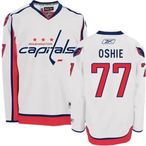 NHL T.J. Oshie Authentic Mens White - Reebok Washington Capitals 77 Away