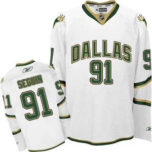 NHL Tyler Seguin Authentic Mens White - Reebok Dallas Stars 91 Third