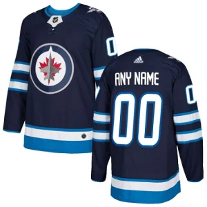 NHL Winnipeg Jets Customized Home Navy Blue Authentic