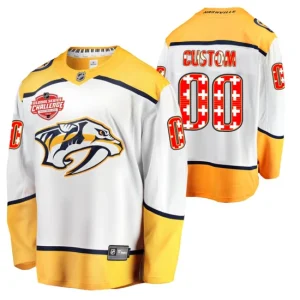 Nashville Predators Custom 2022 NHL Global Series Switzerland Challenge White Jersey